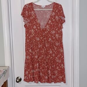 True Craft Floral Cap Sleeve Dress